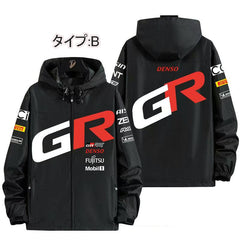 スポーツ＆カルチャー プリント スポーツカー系デザイン メンズ 防風 防寒 レーシングジャケット