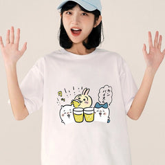 人気キャラ プリント トップス 楽しむ ユニセックス 半袖Ｔシャツ