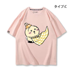 人気キャラ プリント トップス ピクニック ユニセックス 半袖Ｔシャツ