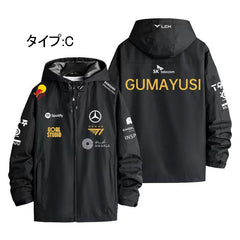 スポーツ＆カルチャー プリント アウター ハイエンドスポーツ メンズ 防風 防寒 レーシングジャケット
