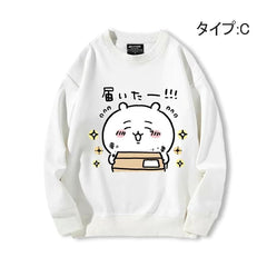 人気キャラ プリント トップス 多忙な日常 ユニセックス 長袖 スウェット