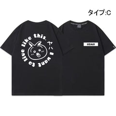 人気キャラ プリント トップス アイコン ユニセックス 半袖Ｔシャツ