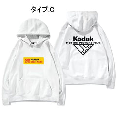 スポーツ＆カルチャー プリント トップス Kodakプリント ユニセックス 長袖 パーカー