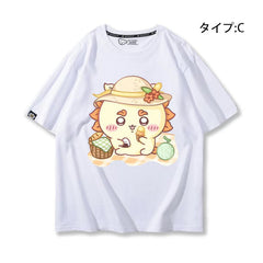 人気キャラ プリント トップス ピクニックのひととき ユニセックス 半袖Ｔシャツ