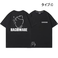人気キャラ プリント トップス 歌を歌う ユニセックス 半袖Ｔシャツ