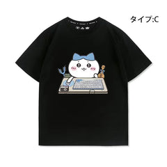 人気キャラ プリント トップス 勤め人 ユニセックス 半袖Ｔシャツ