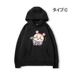 人気キャラ プリント トップス 美しい着物 ユニセックス 長袖 パーカー