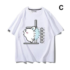 人気キャラ プリント トップス 身長を測る ‌ユニセックス 半袖Ｔシャツ