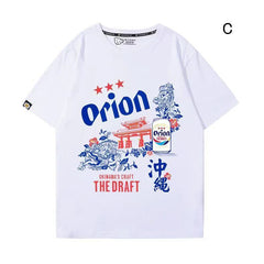 スポーツ＆カルチャー プリント トップス ビール大好き ユニセックス 半袖Ｔシャツ