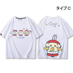 人気キャラ プリント トップス 鯛焼き ユニセックス 半袖Ｔシャツ