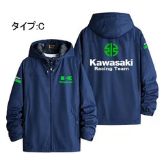 スポーツ＆カルチャー プリント カッコいい モトスタイル メンズ 防風 防寒 レーシングジャケット