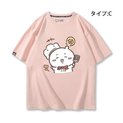 人気キャラ プリント トップス 料理人 ユニセックス 半袖Ｔシャツ
