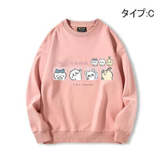 人気キャラ プリント トップス いい仲間 ユニセックス 長袖 スウェット