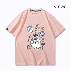 人気キャラ プリントトップス 笑える日常 ユニセックス 半袖Ｔシャツ