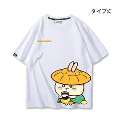 人気キャラ プリント トップス お出かけ ユニセックス 半袖Ｔシャツ