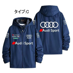 スポーツ＆カルチャー プリント  モータースポーツ ファッション メンズ 防風 防寒 レーシングジャケット