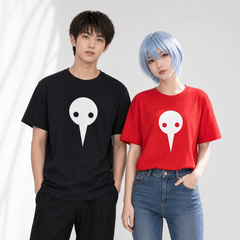 人気キャラ プリント トップス しと サキエル ユニセックス 半袖Ｔシャツ