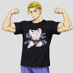 人気キャラ プリント トップス 兄貴 Killer Queen ユニセックス 半袖 Ｔシャツ