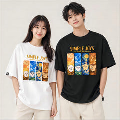 人気キャラ プリント トップス SIMPLE  JOYS ユニセックス 半袖Ｔシャツ