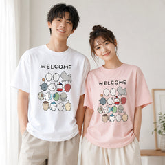人気キャラ プリント トップス 親友 ユニセックス 半袖Ｔシャツ