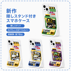 人気キャラ プリント キャラクタープリント iPhoneスマホケース TPUソフトケース フルカバータイプ 収納式スタンド付き 4デザイン