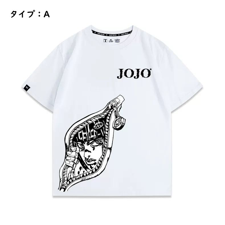 人気キャラ プリント トップス ブチャラティ ユニセックス 半袖 Ｔシャツ
