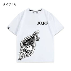人気キャラ プリント トップス ブチャラティ ユニセックス 半袖 Ｔシャツ