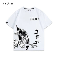人気キャラ プリント トップス ブチャラティ ユニセックス 半袖 Ｔシャツ