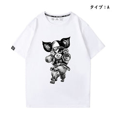人気キャラ プリント トップス イギー ユニセックス 半袖 Ｔシャツ