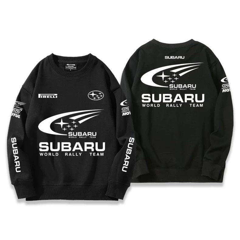スポーツ＆カルチャー プリント トップス モータースポーツテイスト ユニセックス 長袖 スウェット