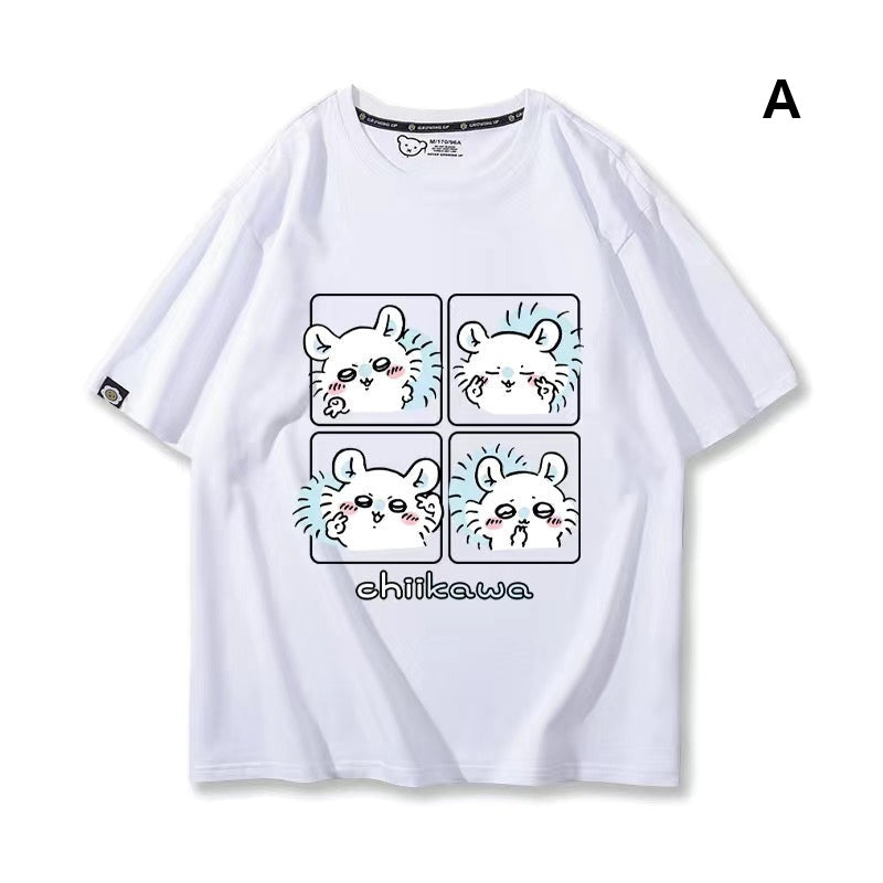 人気キャラ プリント トップス ポーズを取る ‌ユニセックス 半袖Ｔシャツ