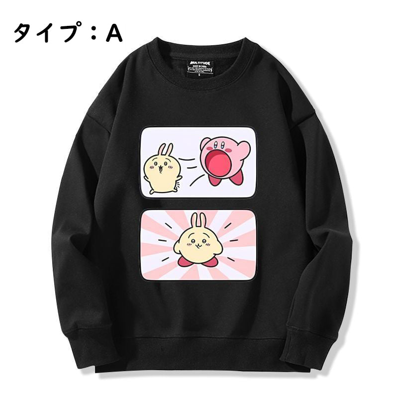 人気キャラ プリント トップス  キャラプリント ユニセックス スウェット