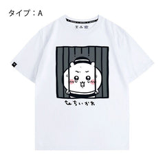 人気キャラ プリント トップス 監獄 ユニセックス 半袖Ｔシャツ