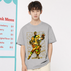人気キャラ プリント トップス バトル漫画風  ユニセックス 半袖 Ｔシャツ
