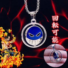 人気キャラ プリント  海賊アニメ風 雑貨 回転式 キーホルダー キーリング ネックレス 多タイプ展開 ユニセックス