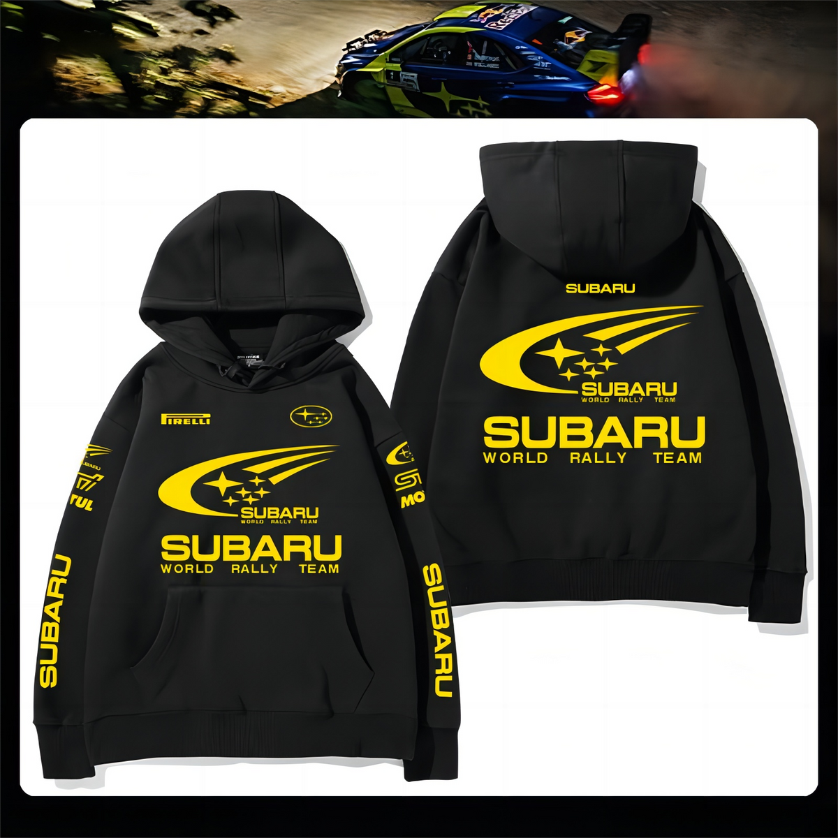 スポーツ＆カルチャー プリント トップス 本格ラリーチーム風 ユニセックス 長袖 パーカー