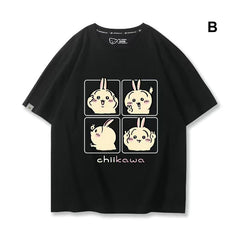 人気キャラ プリント トップス ポーズを取る ‌ユニセックス 半袖Ｔシャツ