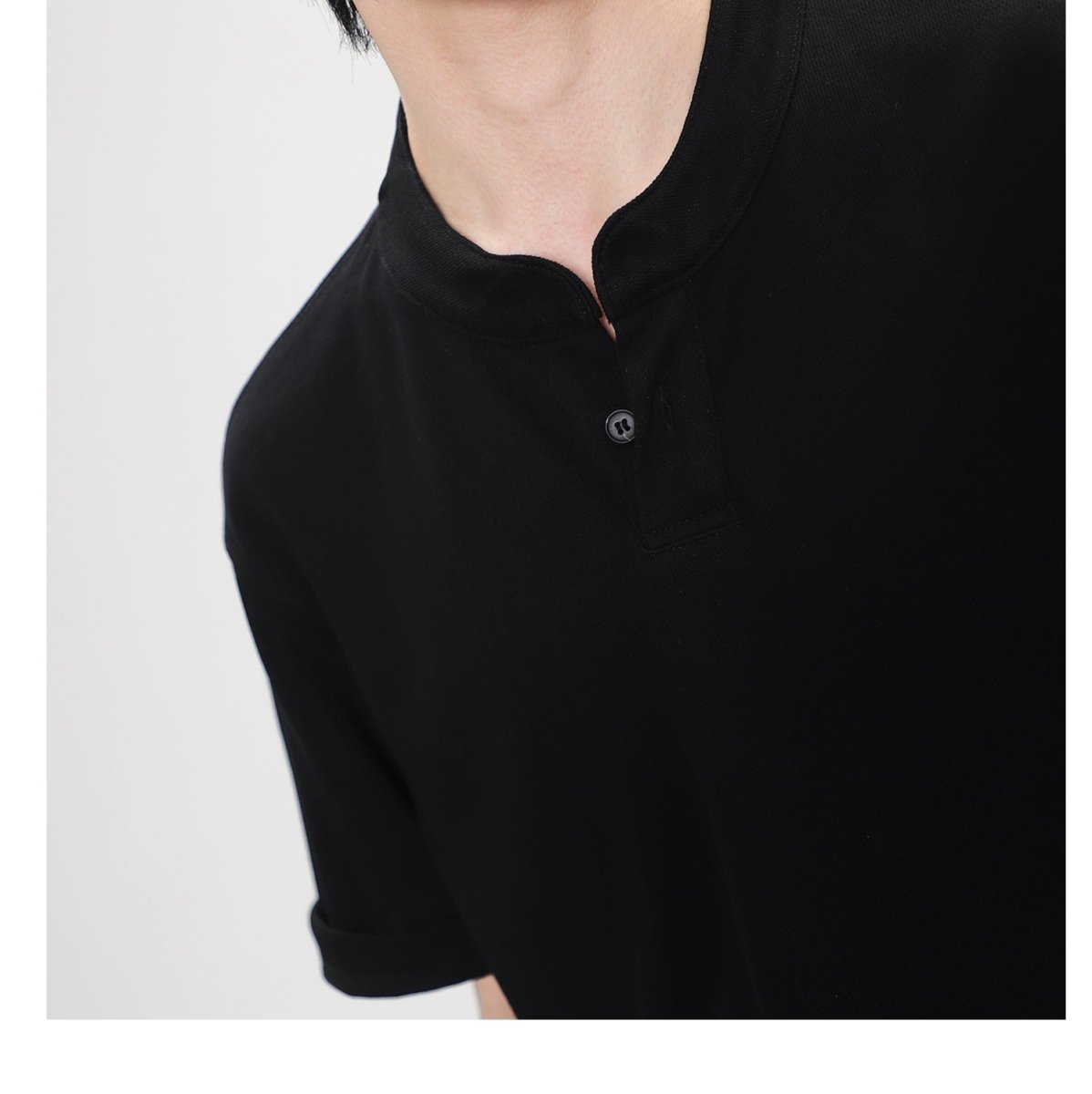 Button Crew Neck T -shirt or1500