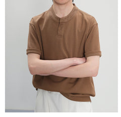 Button Crew Neck T -shirt or1500