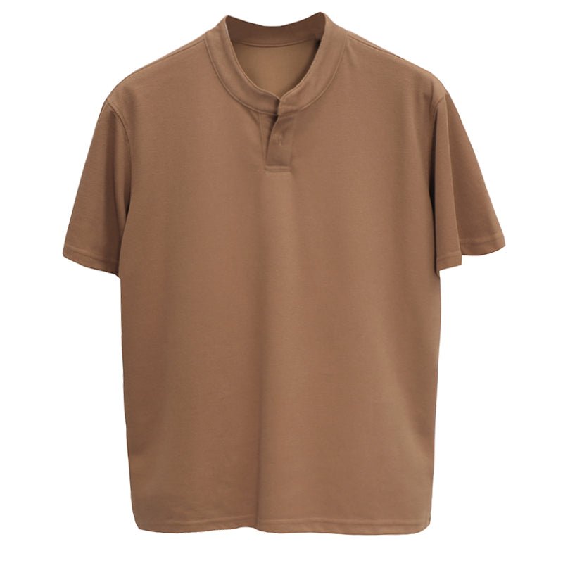 Button Crew Neck T -shirt or1500