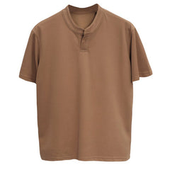Button Crew Neck T -shirt or1500