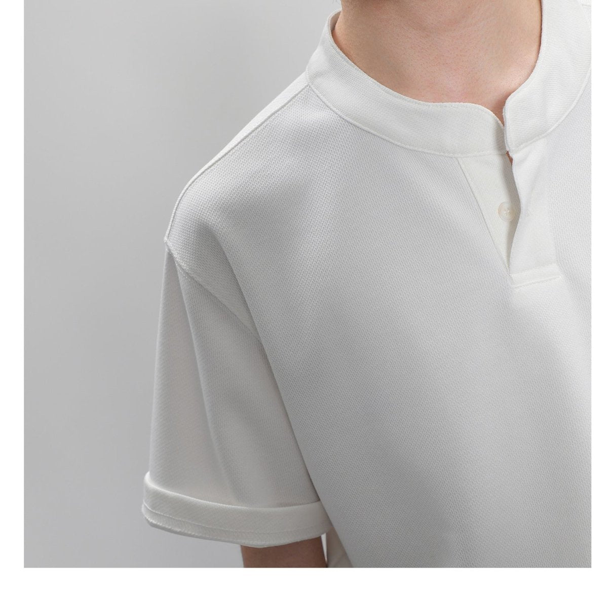 Button Crew Neck T -shirt or1500