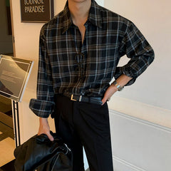 Casual check pattern shirt or1292