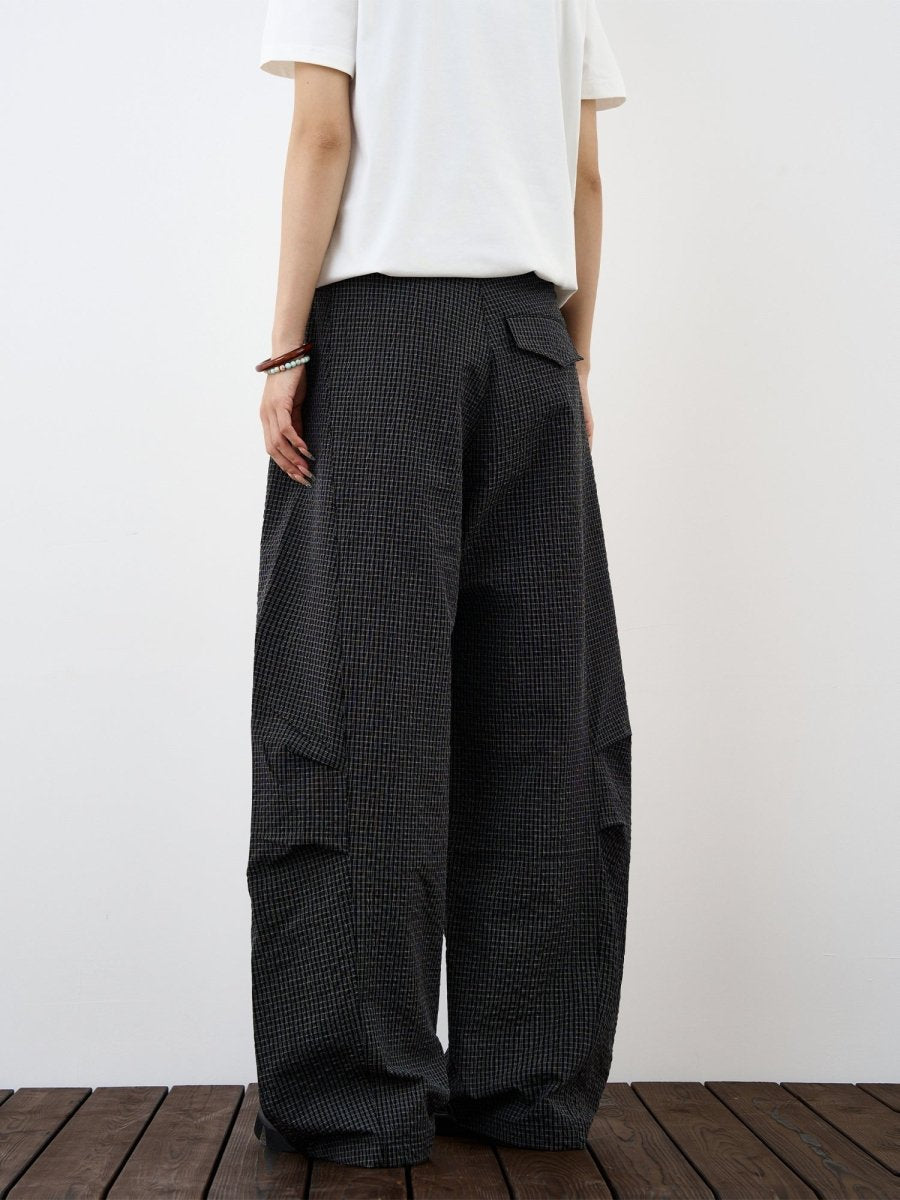 Check pattern casual pants OR4497