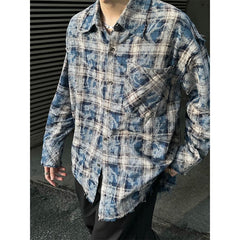 Check pattern contrast shirt or1924