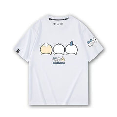 人気キャラ プリント トップス お尻を振る ユニセックス 半袖Ｔシャツ