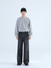 ストリート感 アメリカンヴィンテージ ワイドストレート メンズ デニムパンツ バギーシルエット