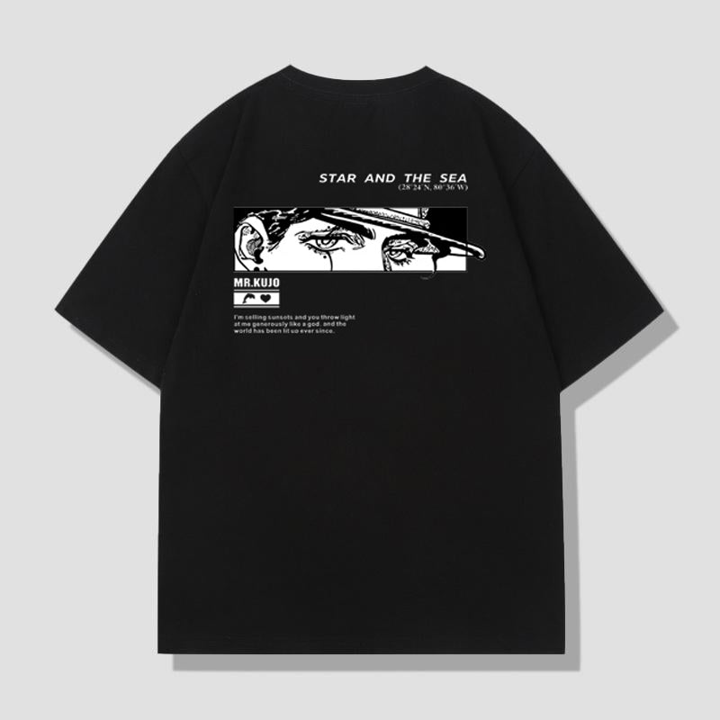 人気キャラ プリント トップス STAR AND THE SEA ユニセックス 半袖Ｔシャツ