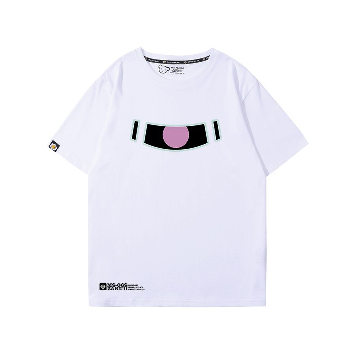人気キャラ プリント トップス ザクモチーフ レトロプリントデザイン ユニセックス 半袖 Ｔシャツ