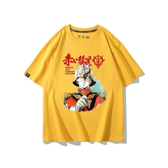 人気キャラ プリント トップス レッドコメット風 フロントプリントデザイン ユニセックス 半袖 Ｔシャツ